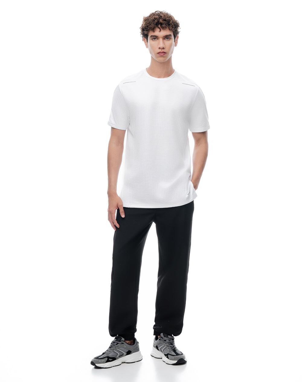 Camiseta deportiva control humedad blanca hombre