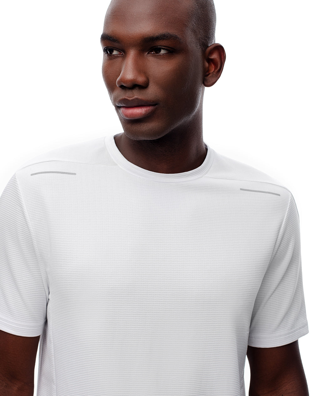 Camiseta slim fit manga corta blanca