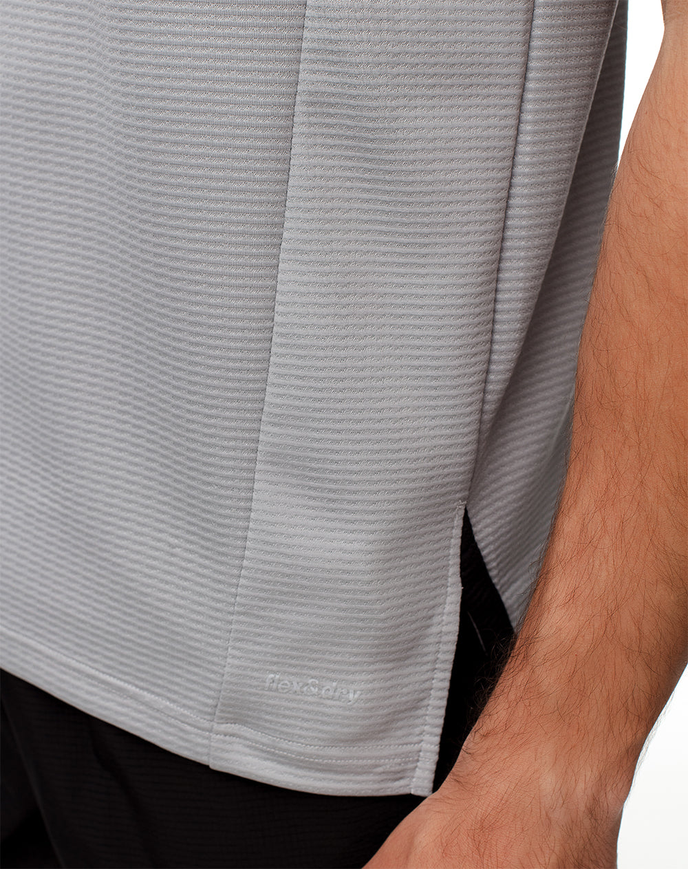Camiseta deportiva hombre control humedad gris