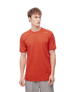 Camiseta deportiva control humedad naranja hombre