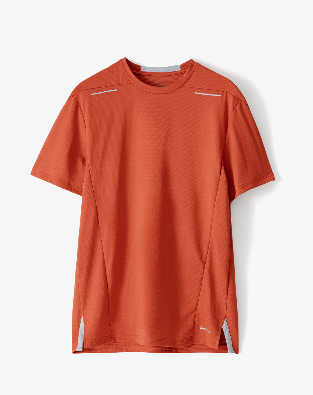 Camiseta deportiva control humedad naranja hombre