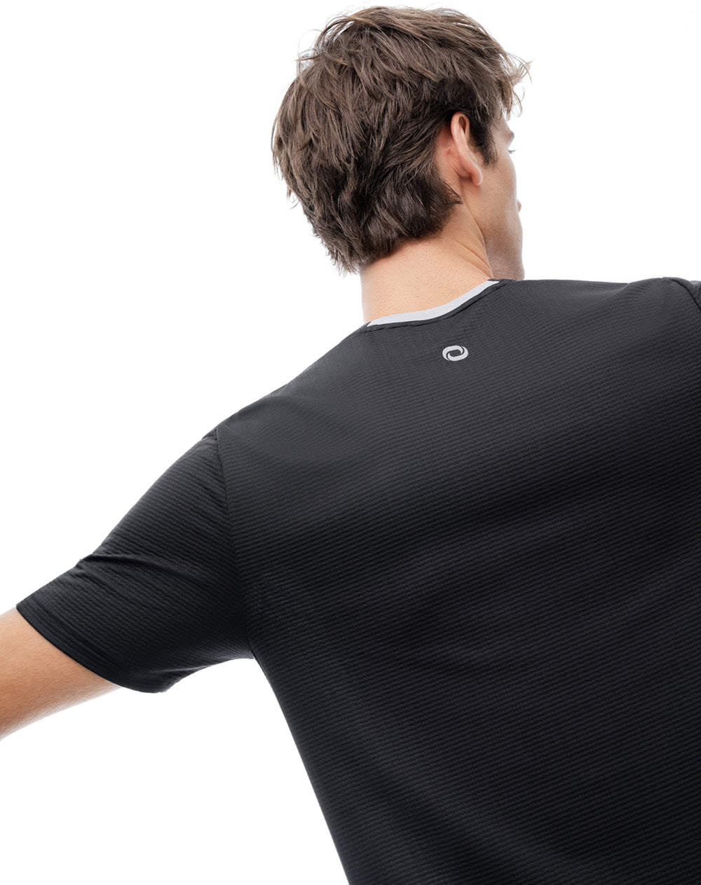 Camiseta deportiva control humedad negra hombre