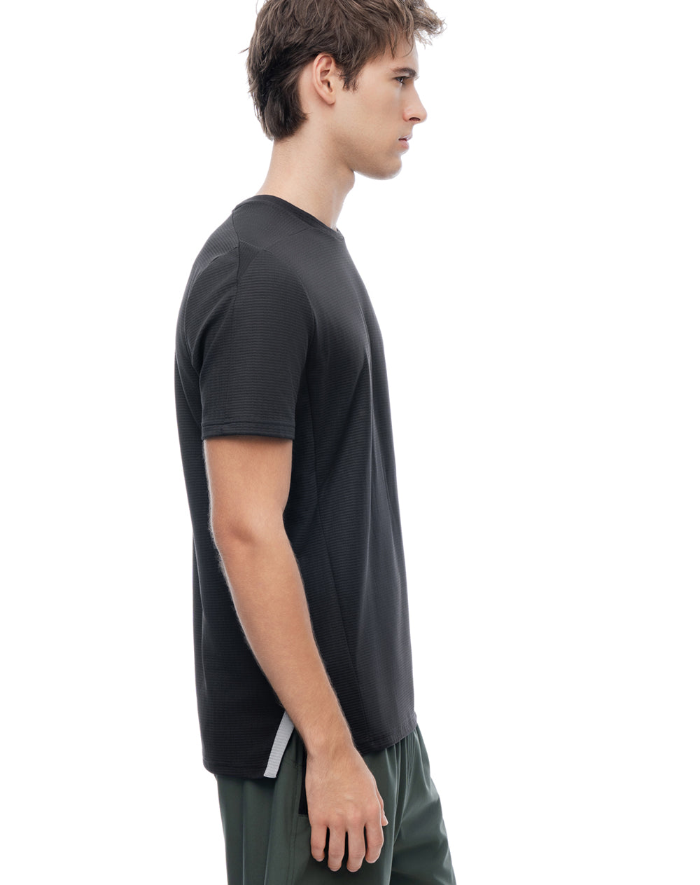 Camiseta deportiva control humedad negra hombre