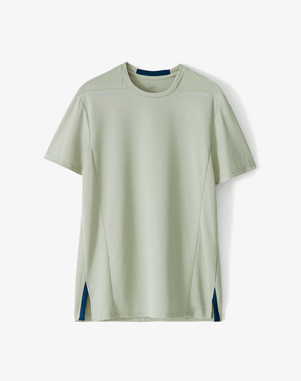 Camiseta slim fit manga corta verde