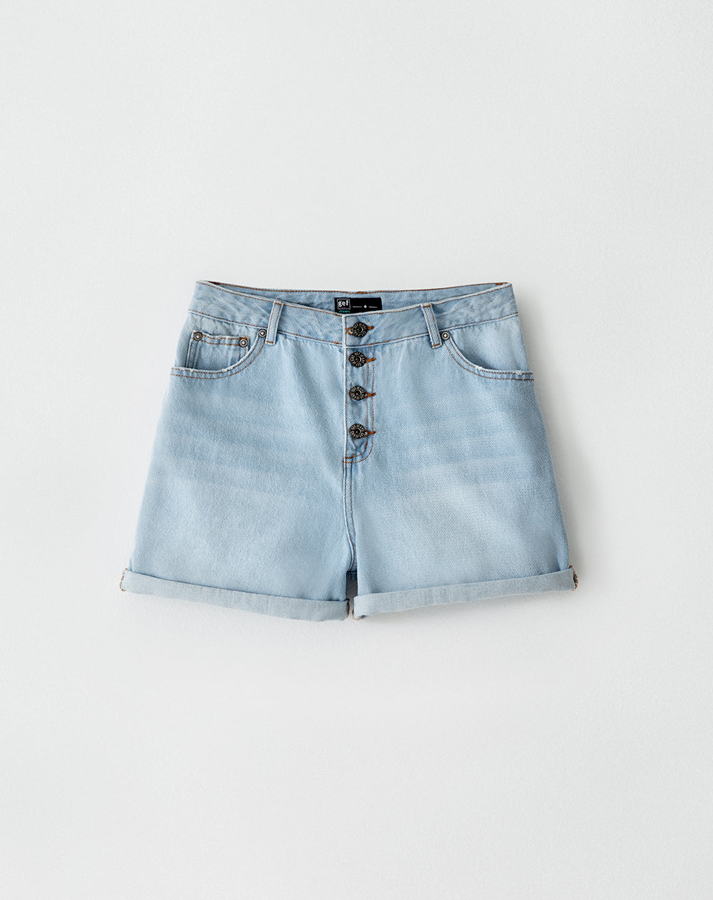 Short indigo claro