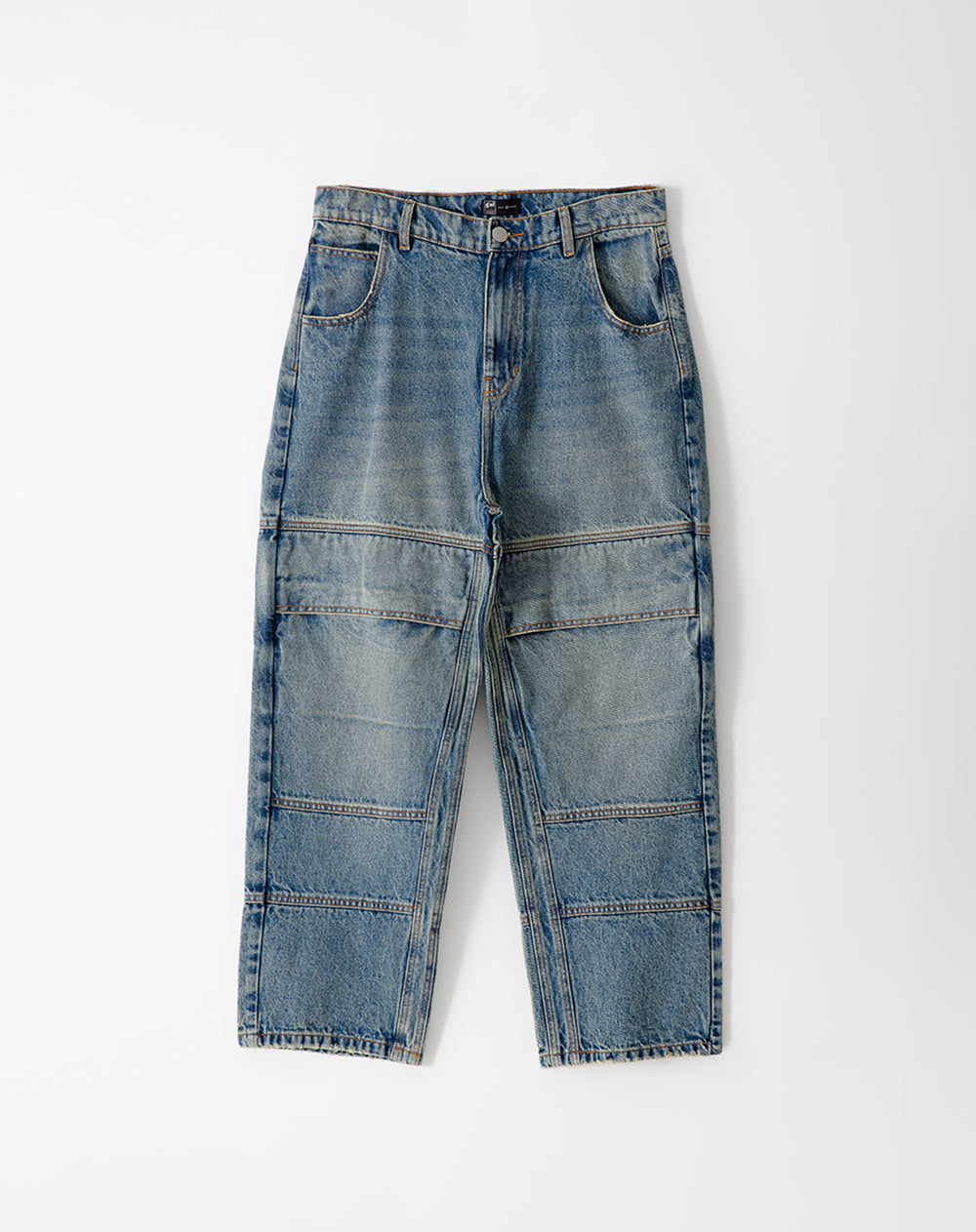 Jean loose fit tiro medio indigo