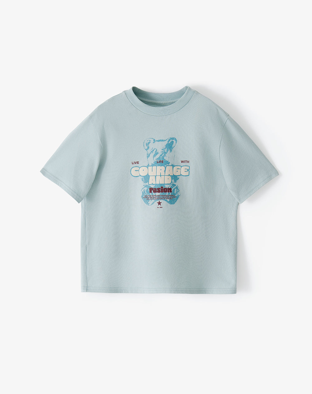 Camiseta + biker algodón azul niña