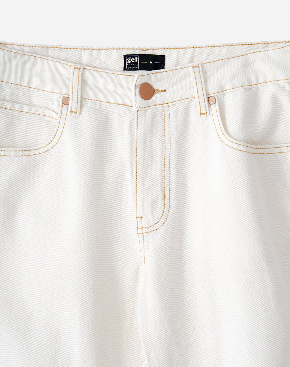 Jean baggy tiro medio crudo mujer