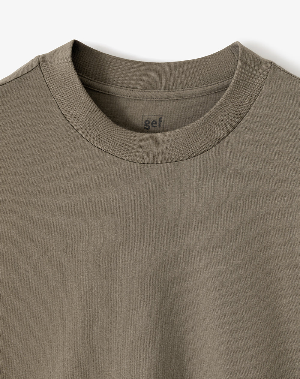 Camiseta regular algodón café hombre