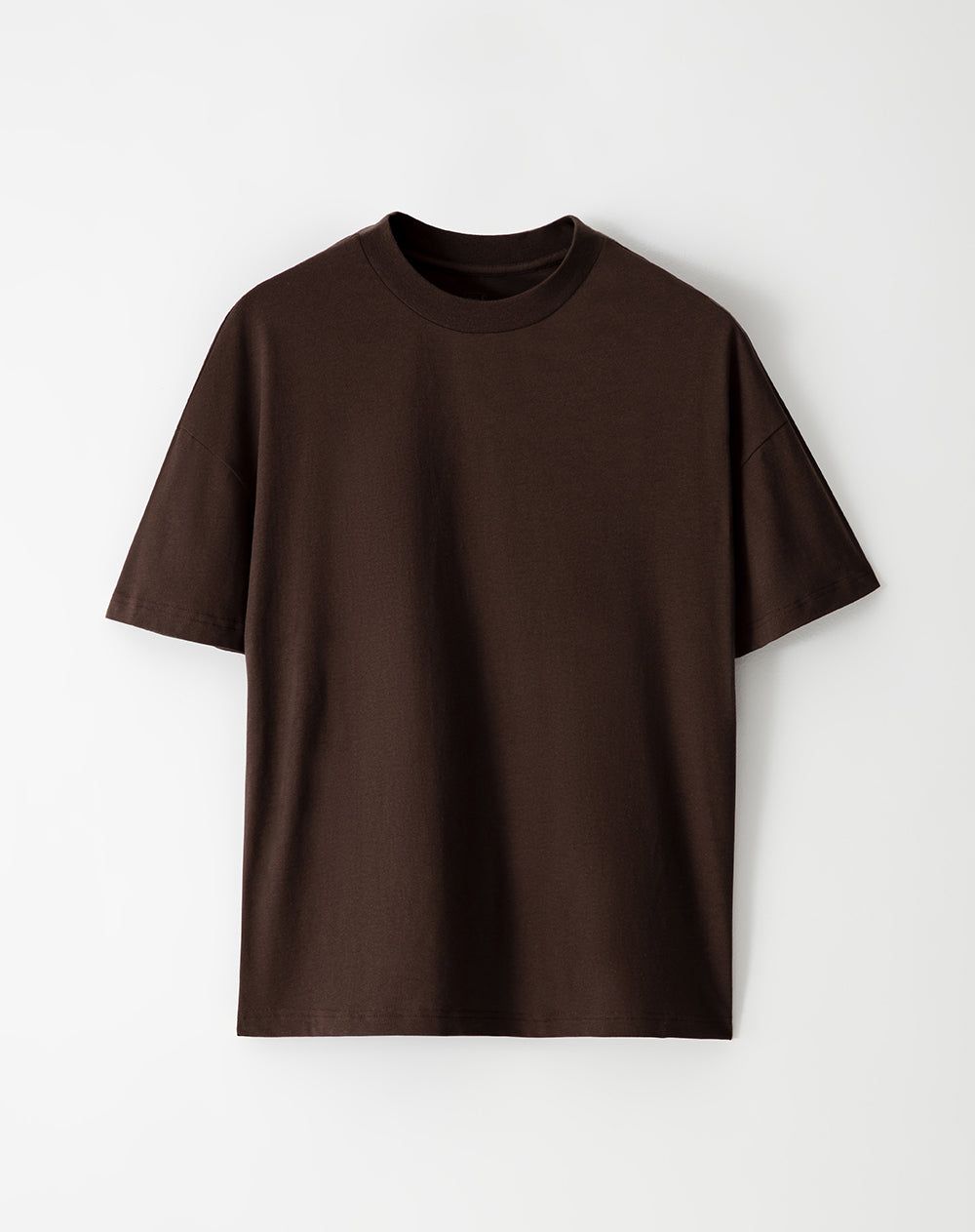 Camiseta regular fit manga corta chocolate