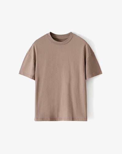 Camiseta regular manga corta habano hombre