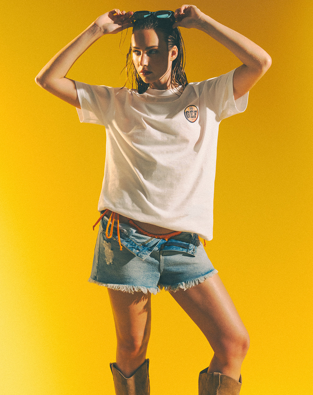 Camiseta regular fit manga corta blanca