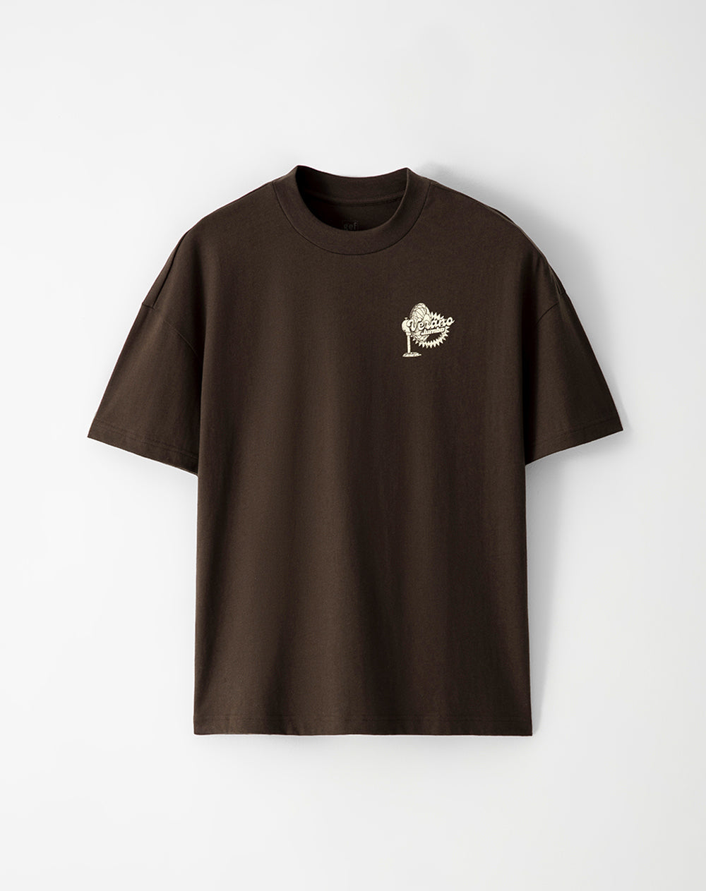 Camiseta regular fit manga corta chocolate