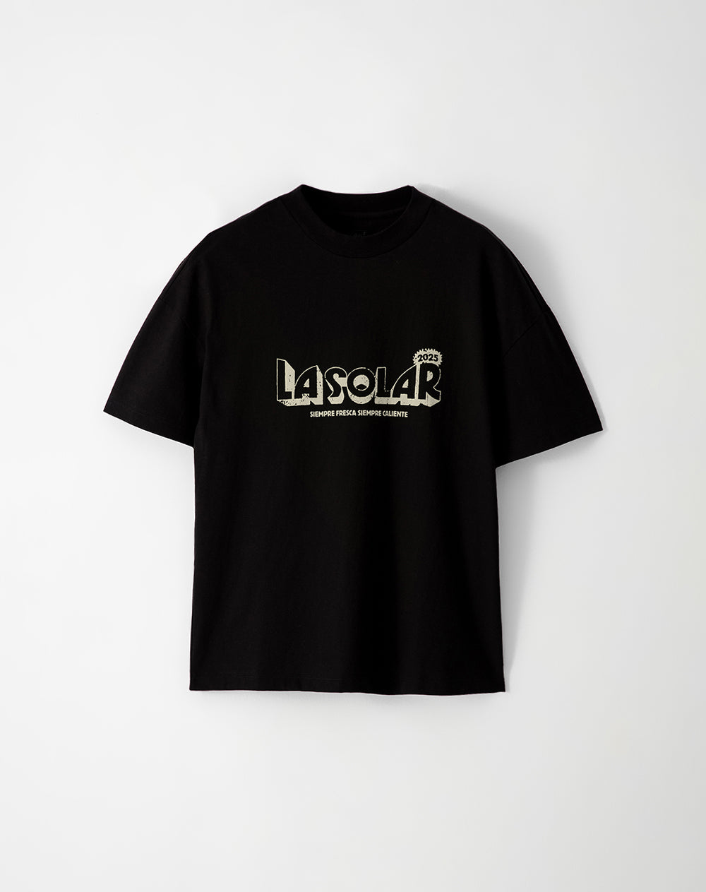 Camiseta regular fit manga corta negra