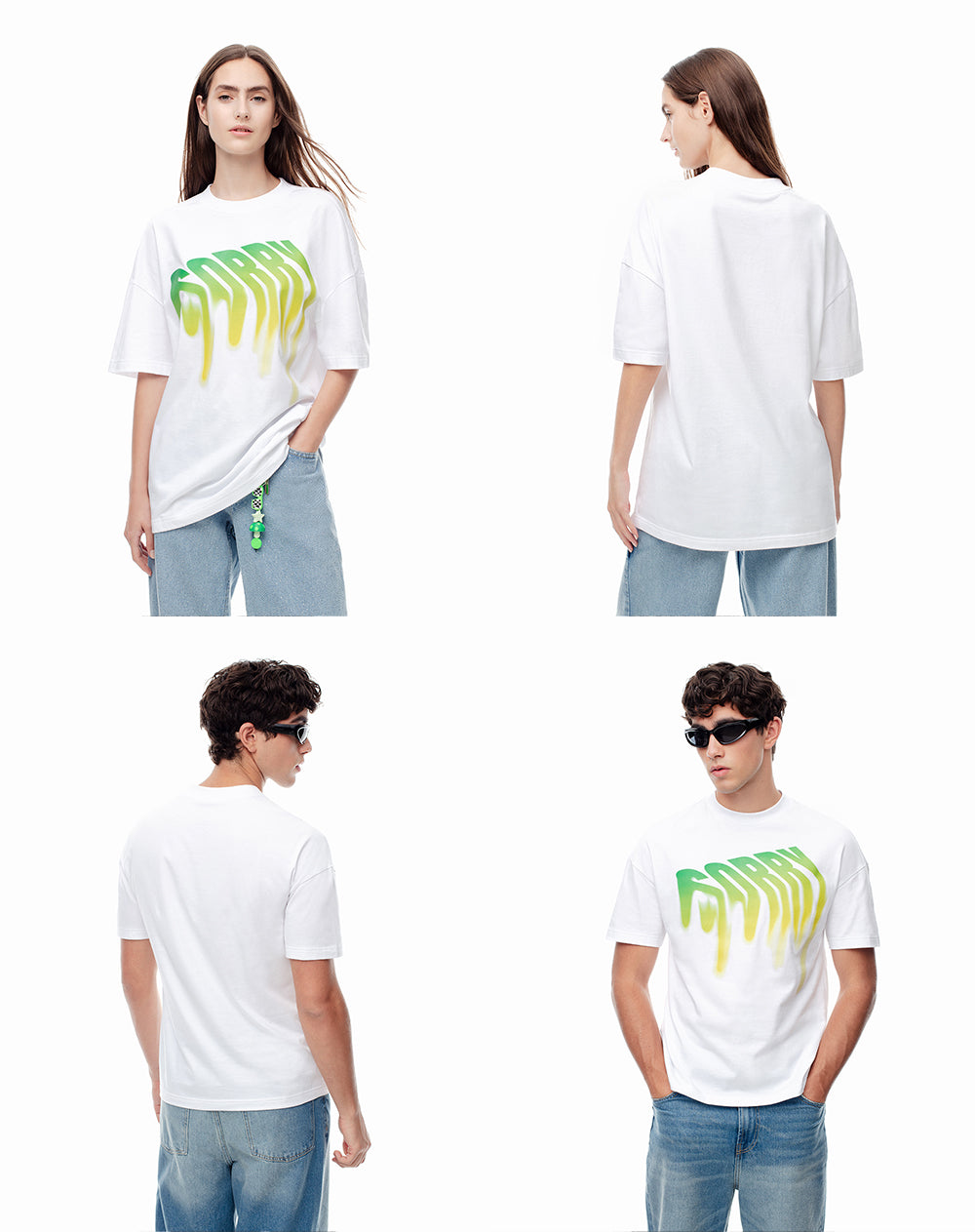Camiseta Sorry manga corta blanca