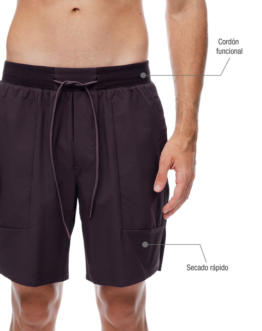 Short pantaloneta vino tinto