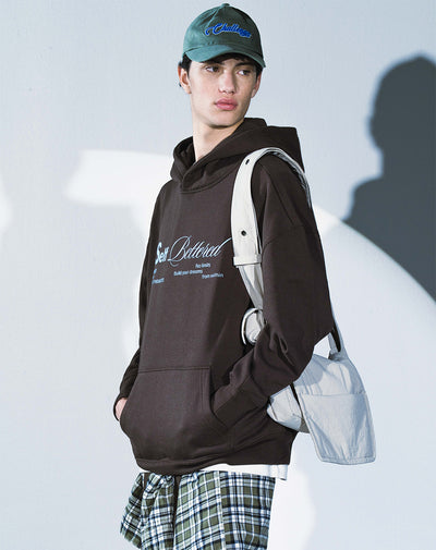 Buzo tipo hoddie chocolate hombre