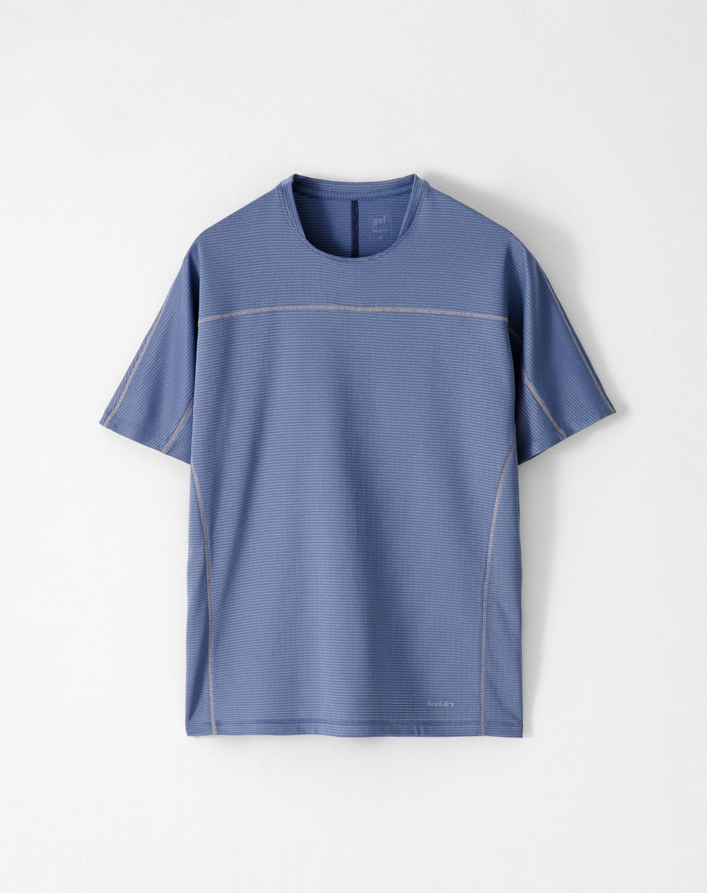 Camiseta deportiva antibacterial azul hombre