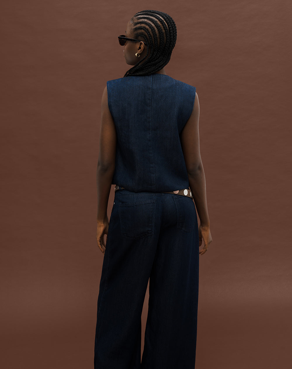 Chaleco fit sin capucha indigo oscuro