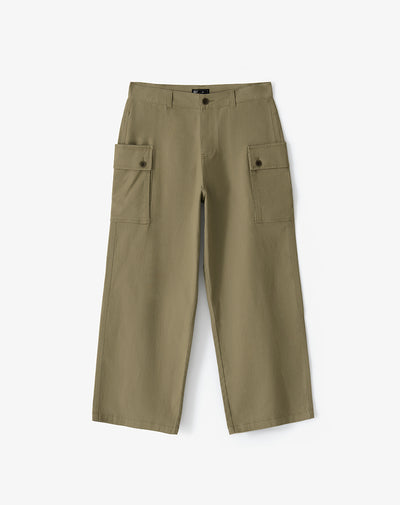 Pantalón cargo drill caqui hombre