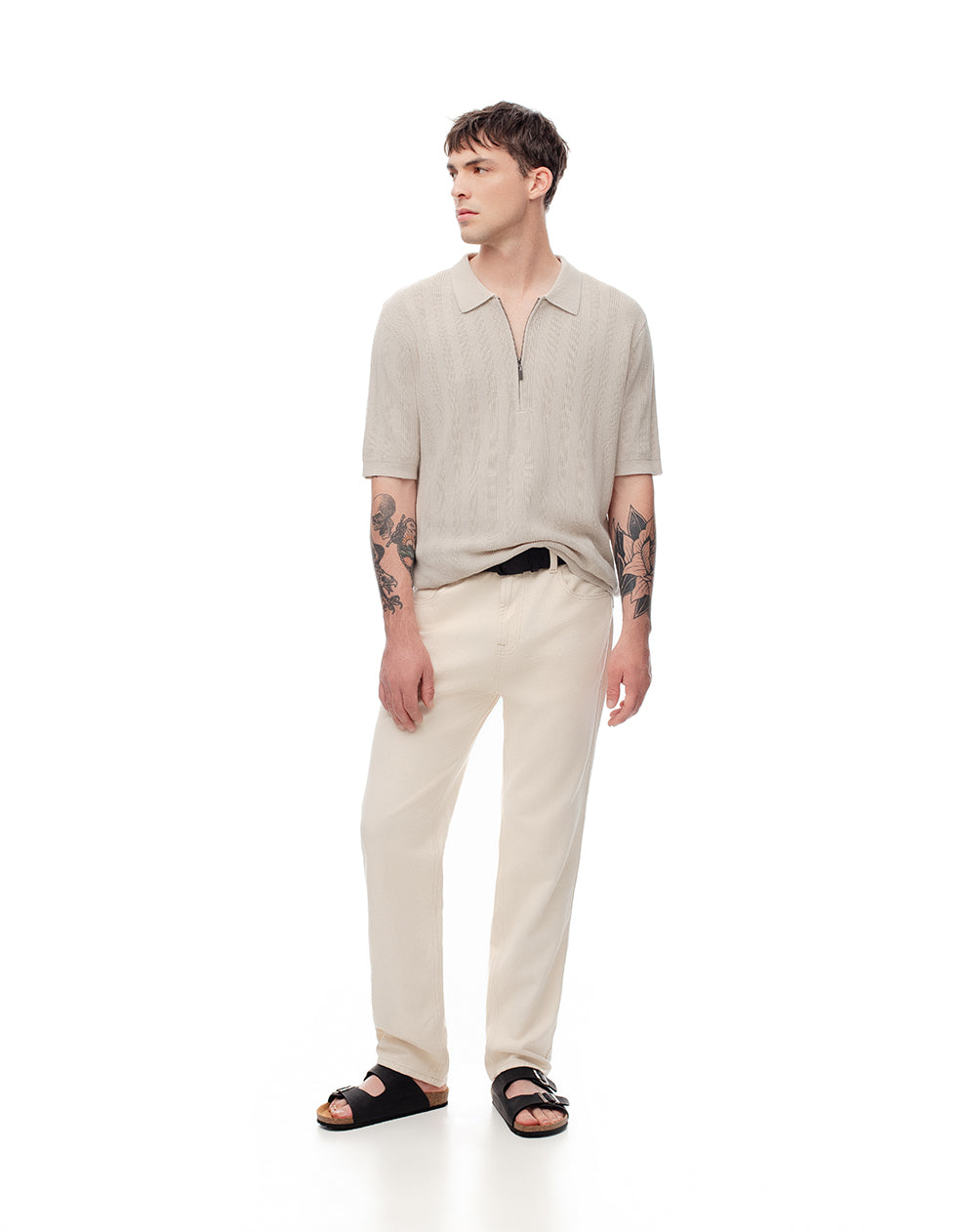 Camisa regular fit manga corta arena