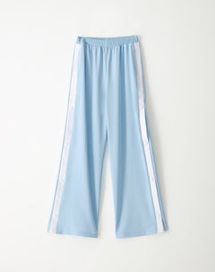 Pantalón broches laterales azul claro para mujer
