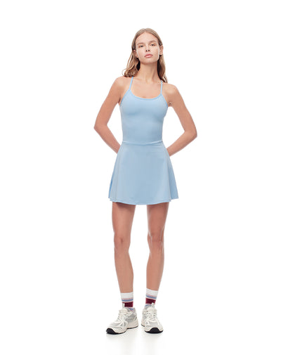 Vestido corto azul claro