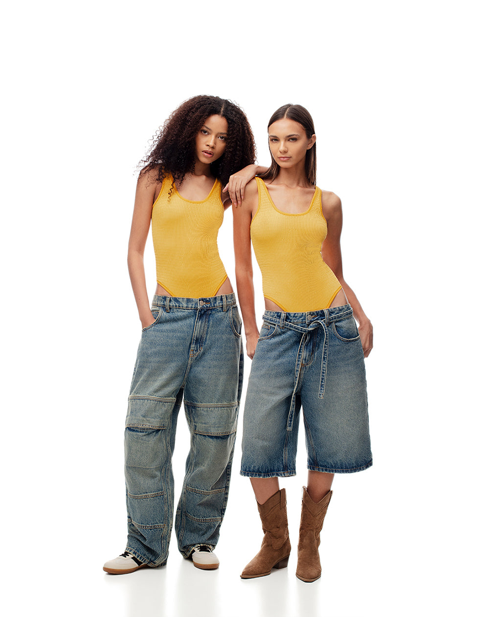 Body cuello redondo amarillo