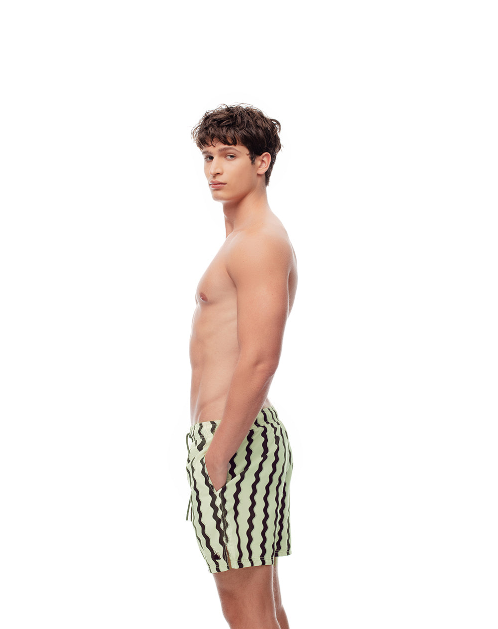 Short pantaloneta habano rayas