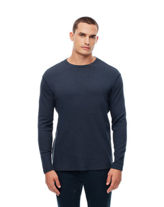 Camiseta relaxed fit manga larga azul