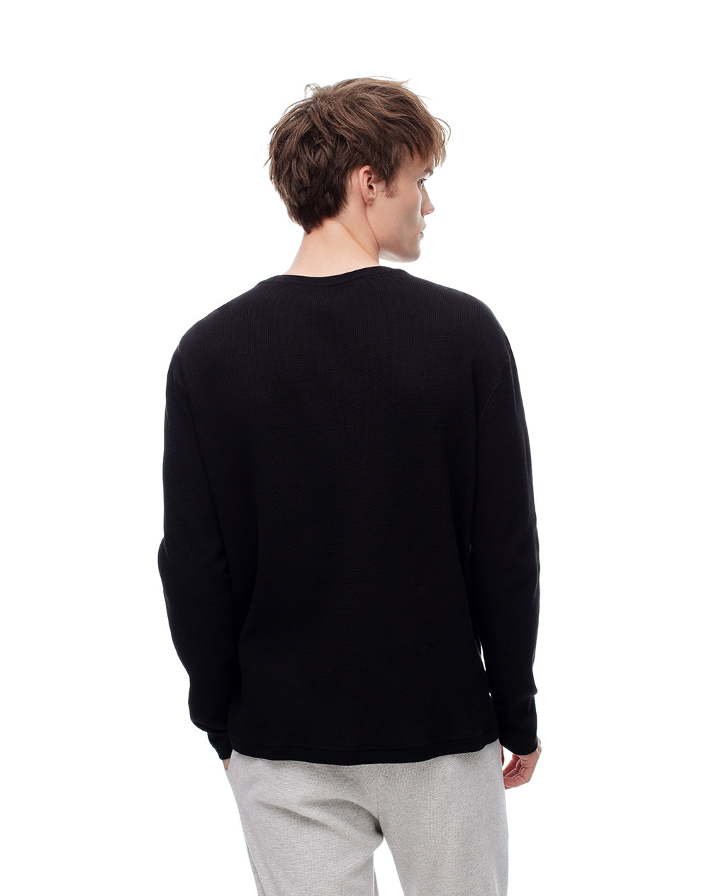 Camibuzo regular algodón negra hombre