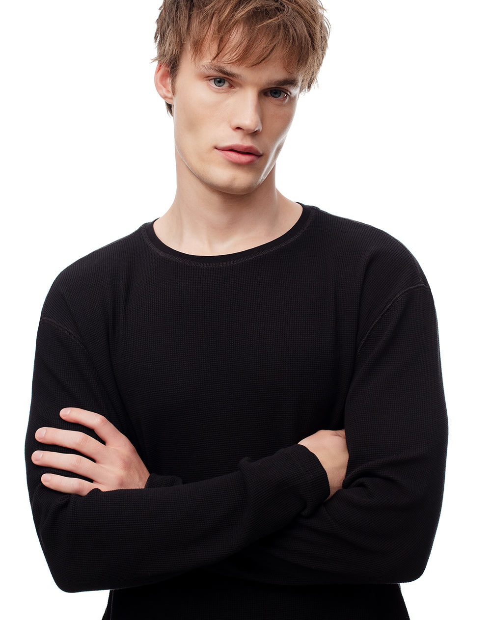 Camibuzo regular algodón negra hombre