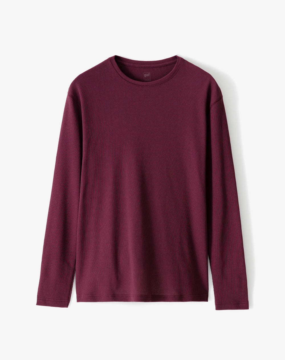 Camiseta relaxed fit manga larga vinotinto