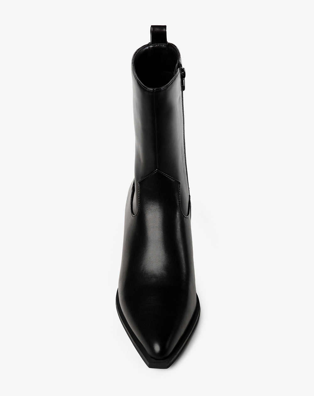 Botas tipo western tacón medio negras mujer