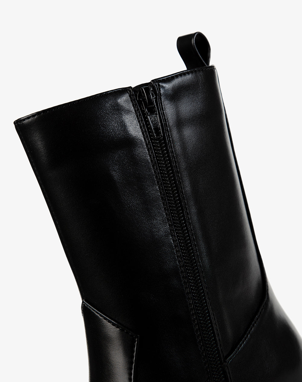 Botas tipo western tacón medio negras mujer
