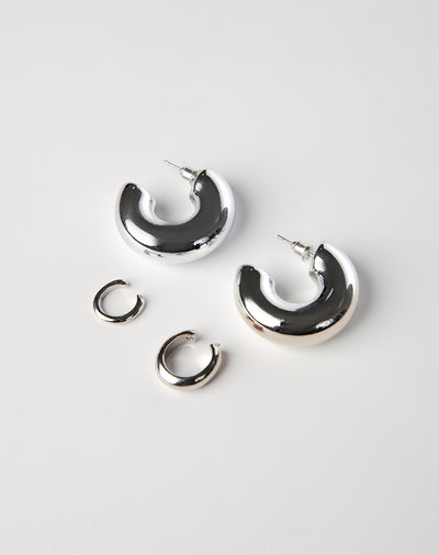 Aretes plateados