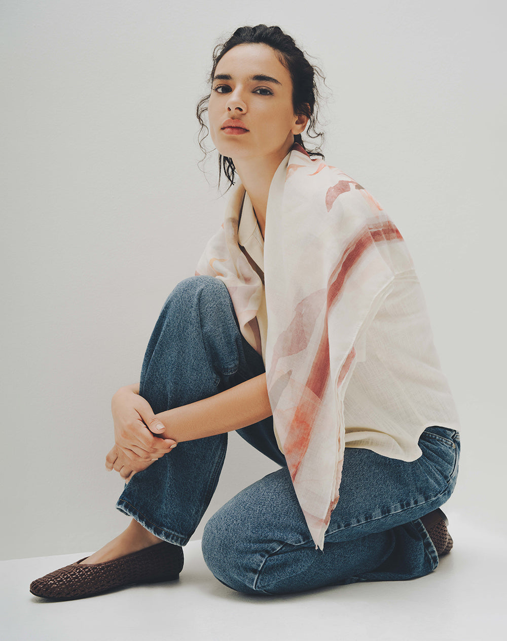 Bailarinas tejidas café mujer