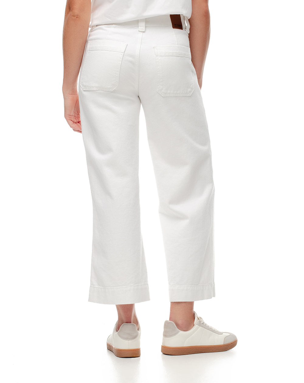 Jean culotte fit tiro medio blanco