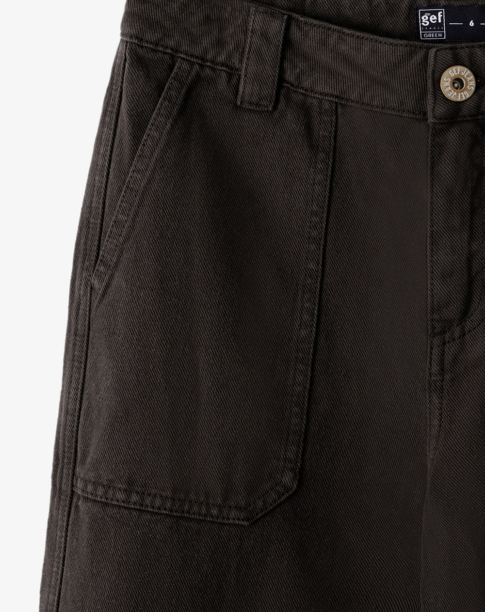 Jean culotte fit tiro medio chocolate