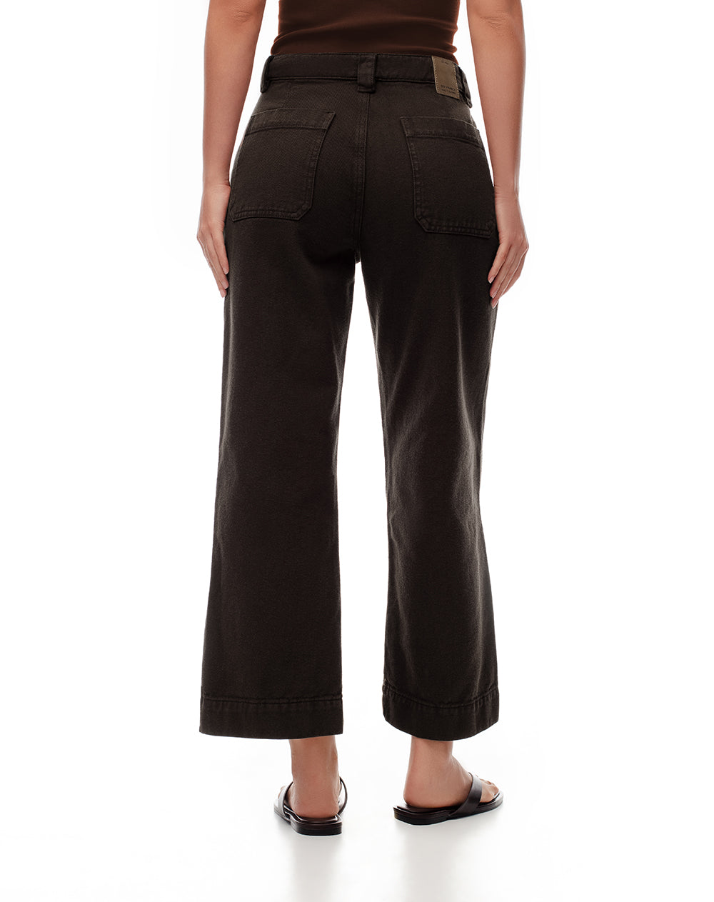 Jean culotte fit tiro medio chocolate