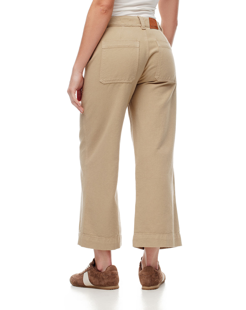 Jean culotte fit tiro medio kaki