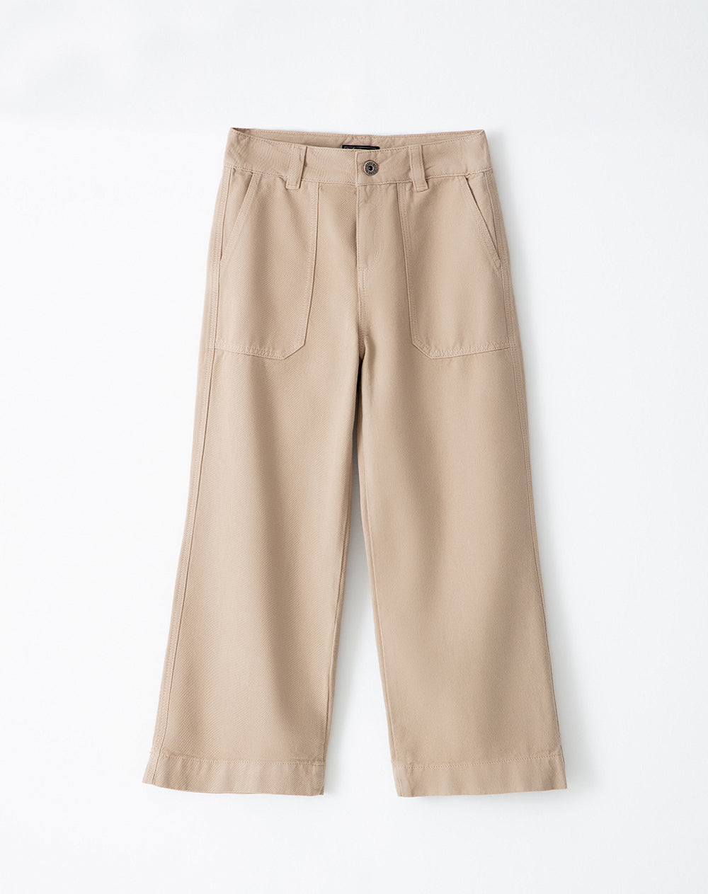 Jean culotte fit tiro medio kaki