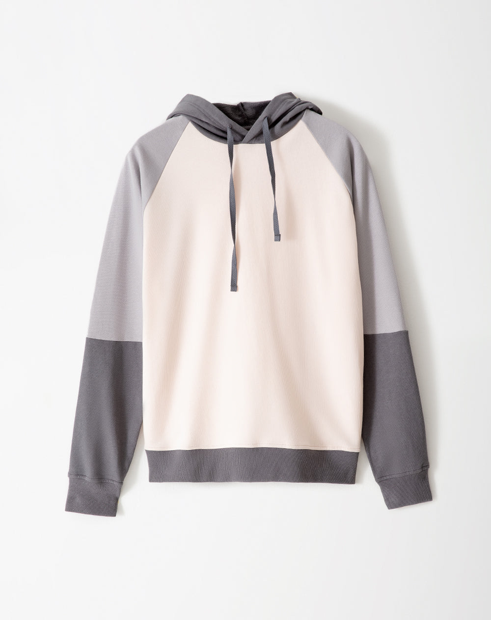Buzo relaxed fit gris bloques