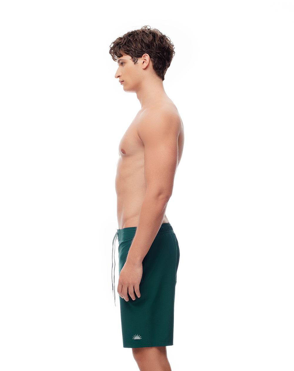 Pantaloneta de baño verde hombre