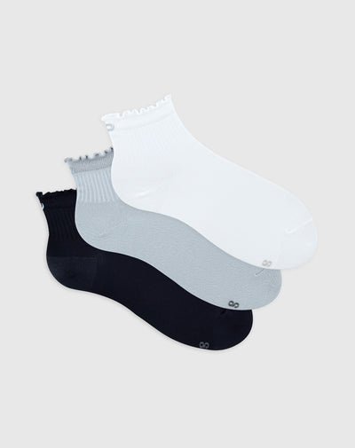 Medias para mujer tobilleras pack x3unds surtidas