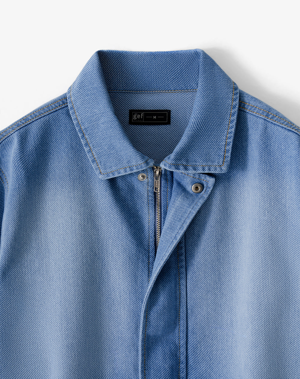 Chaqueta regular sin capucha índigo medio hombre