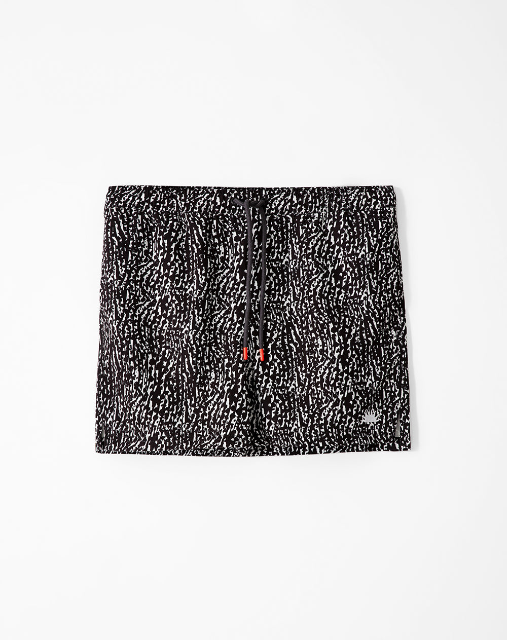 Bermuda negra estampada