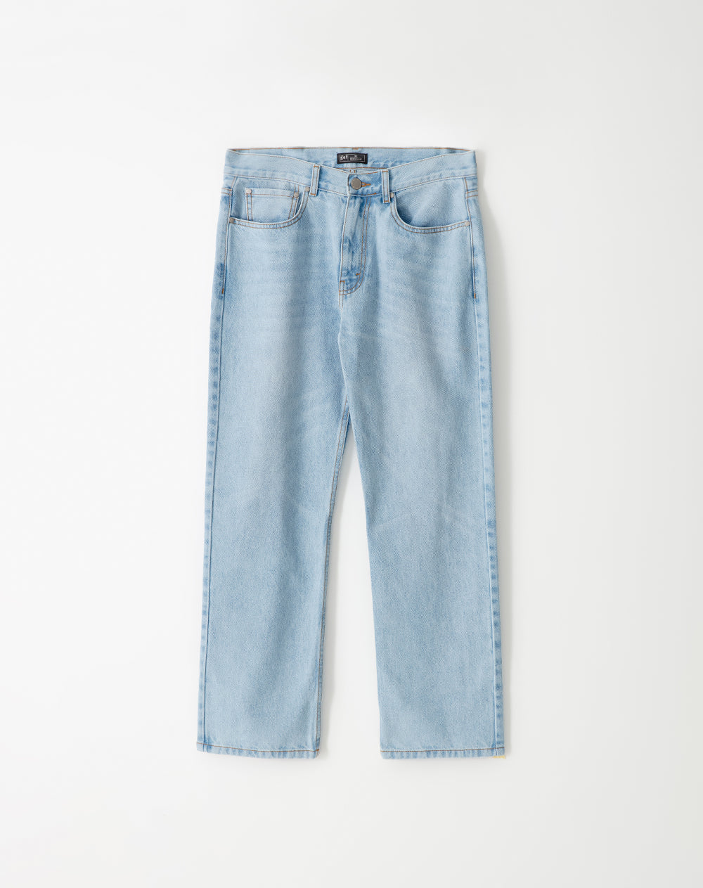 Jean regular fit tiro medio indigo claro