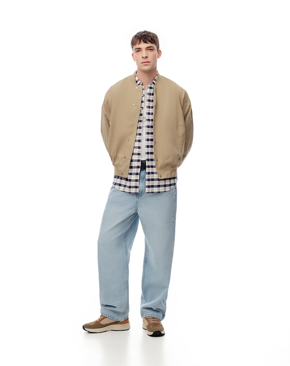 Chaqueta bomber regular caqui hombre