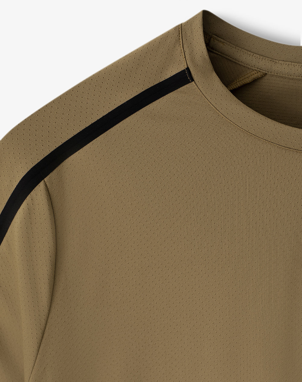 Camiseta deportiva antibacterial café hombre